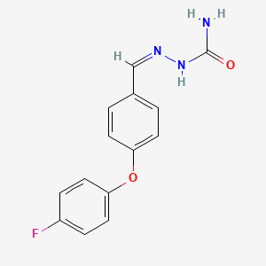 molecular formula C14H12FN3O2 B1243913 2-[[4-(4-Fluorophenoxy)phenyl]methylene]hydrazinecarboxamide 