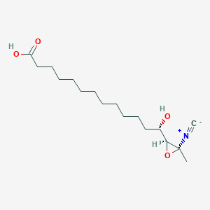 molecular formula C17H29NO4 B1243923 (13S)-13-hydroxy-13-[(2S,3R)-3-isocyano-3-methyloxiran-2-yl]tridecanoic acid 