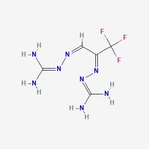molecular formula C5H9F3N8 B1243937 2-[(E)-[(3Z)-3-(diaminomethylidenehydrazinylidene)-1,1,1-trifluoropropan-2-ylidene]amino]guanidine CAS No. 869-17-0