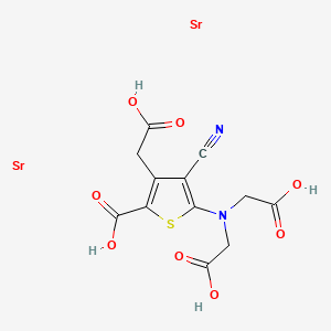 5-[Bis(carboxymethyl)amino]-3-(carboxymethyl)-4-cyano-2-thiophenecarboxylic acid; strontium