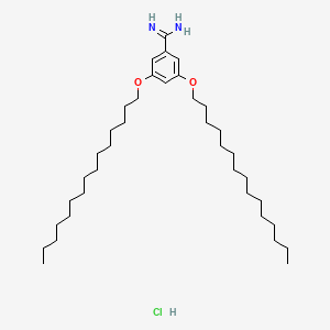 molecular formula C37H69ClN2O2 B1243946 3,5-Dipentadecyloxybenzamidine hydrochloride 