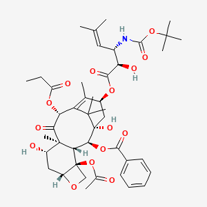 [(1S,2S,3R,4S,7R,9S,10S,12R,15S)-4-acetyloxy-1,9-dihydroxy-15-[(2R,3S)-2-hydroxy-5-methyl-3-[(2-methylpropan-2-yl)oxycarbonylamino]hex-4-enoyl]oxy-10,14,17,17-tetramethyl-11-oxo-12-propanoyloxy-6-oxatetracyclo[11.3.1.03,10.04,7]heptadec-13-en-2-yl] benzoate