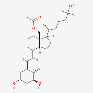 molecular formula C29H46O5 B1243951 (5Z,7E)-(1S,3R)-18-acetoxy-9,10-seco-5,7,10(19)-cholestatriene-1,3,25-triol 