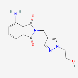 4-Amino-2-{[1-(2-hydroxyethyl)-1H-pyrazol-4-yl]methyl}-2,3-dihydro-1H-isoindole-1,3-dione