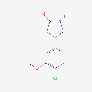 molecular formula C11H12ClNO2 B12439585 4-(4-Chloro-3-methoxyphenyl)pyrrolidin-2-one 