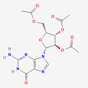 molecular formula C16H19N5O8 B12439612 [(2R,3S,4R,5R)-3,4-bis(acetyloxy)-5-(2-amino-6-oxo-6,9-dihydro-1H-purin-9-yl)oxolan-2-yl]methyl acetate 