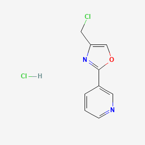 3-[4-(Chloromethyl)-1,3-oxazol-2-yl]pyridine hydrochloride