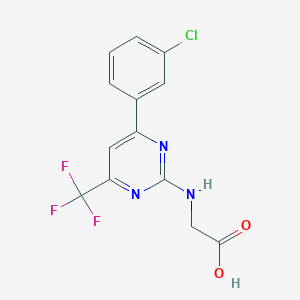 N-[6-(3-Chlorophenyl)-4-(trifluoromethyl)pyrimidin-2-yl]glycine