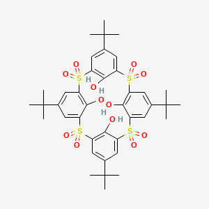 molecular formula C40H48O12S4 B1243988 4-tert-Butylsulfonylcalix[4]arene CAS No. 204190-49-8