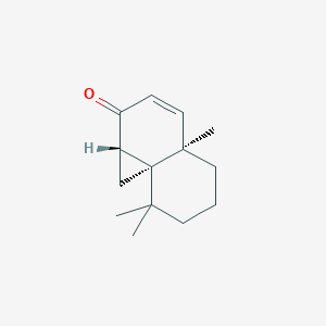 molecular formula C14H20O B1243990 (1aS,4aR,8aR)-4a,8,8-trimethyl-1a,5,6,7-tetrahydro-1H-cyclopropa[j]naphthalen-2-one 