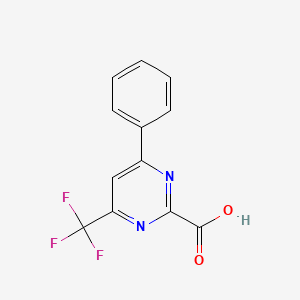 [6-Phenyl-4-(trifluoromethyl)pyrimidin-2-yl]carboxylic acid