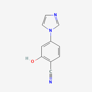 molecular formula C10H7N3O B12439910 2-Hydroxy-4-(1H-imidazol-1-YL)benzonitrile CAS No. 594813-32-8