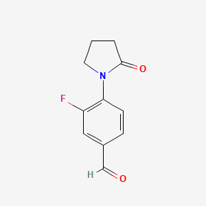 3-Fluoro-4-(2-oxopyrrolidin-1-yl)benzaldehyde