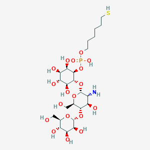 (alpha-D-Man)-(1->4)-(alpha-D-GlcN)-(1->6)-1-O-(6-thiohexylphosphono)-D-myo-inositol