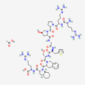 H-D-Arg-DL-Arg-DL-Pro-DL-Hyp-Gly-2Thi-Ser-DL-Tic-DL-Oic-Arg-OH.CH3CO2H