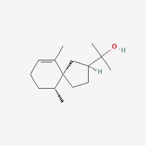 molecular formula C15H26O B1244010 (2S,5R,10R)-alpha,alpha,6,10-Tetramethylspiro[4.5]dec-6-ene-2-methanol 