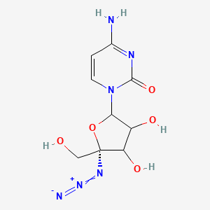 molecular formula C9H12N6O5 B1244017 4-amino-1-[(5R)-5-azido-3,4-dihydroxy-5-(hydroxymethyl)oxolan-2-yl]pyrimidin-2-one 