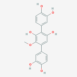 molecular formula C19H16O7 B1244020 3,3''-二羟基-6'-O-脱甲基三联苯菌素 