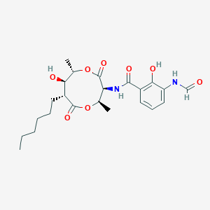 molecular formula C23H32N2O8 B1244024 Kitamycin A 