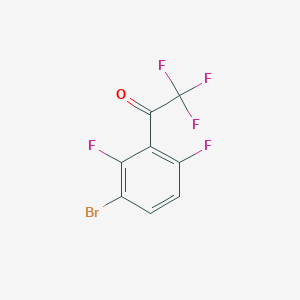 molecular formula C8H2BrF5O B12440291 3'-Bromo-2',6'-difluoro-2,2,2-trifluoroacetophenone 