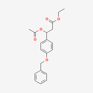 Ethyl 3-(acetyloxy)-3-[4-(benzyloxy)phenyl]propanoate