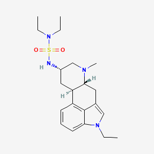 molecular formula C21H32N4O2S B1244034 Sulfamide, N,N-diethyl-N'-((8alpha)-1-ethyl-6-methylergolin-8-yl)- CAS No. 93822-42-5