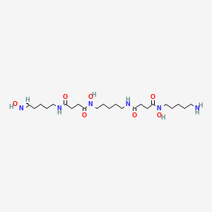 molecular formula C23H44N6O7 B1244036 N-(5-aminopentyl)-N-hydroxy-N'-{5-[hydroxy(4-{[5-(hydroxyimino)pentyl]amino}-4-oxobutanoyl)amino]pentyl}butanediamide 