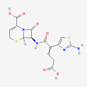 (6R,7R)-7-((Z)-2-(2-Aminothiazol-4-yl)-4-carboxybut-2-enamido)-8-oxo-5-thia-1-azabicyclo[4.2.0]oct-2-ene-2-carboxylic acid