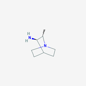 molecular formula C8H16N2 B12440369 (2S,3R)-2-Methyl-1-azabicyclo[2.2.2]octan-3-amine CAS No. 759453-20-8