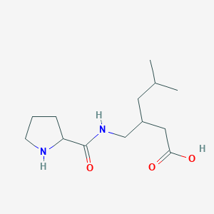 5-Methyl-3-{[(pyrrolidin-2-yl)formamido]methyl}hexanoic acid