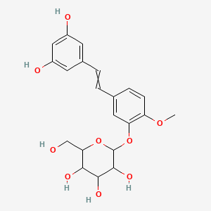 2-{5-[2-(3,5-Dihydroxyphenyl)ethenyl]-2-methoxyphenoxy}-6-(hydroxymethyl)oxane-3,4,5-triol