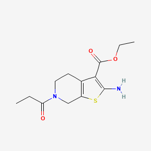 ethyl 2-amino-6-propanoyl-4H,5H,6H,7H-thieno[2,3-c]pyridine-3-carboxylate