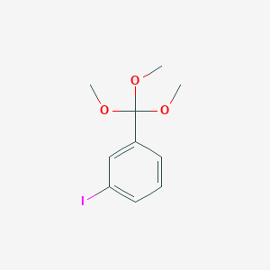 molecular formula C10H13IO3 B12440435 1-Iodo-3-(trimethoxymethyl)benzene 