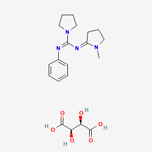 (2R,3R)-2,3-dihydroxybutanedioic acid;(NE)-N-(1-methylpyrrolidin-2-ylidene)-N'-phenylpyrrolidine-1-carboximidamide