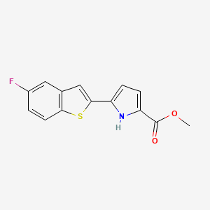 molecular formula C14H10FNO2S B12440490 Methyl 5-(5-fluorobenzo[b]thiophen-2-yl)-1H-pyrrole-2-carboxylate 