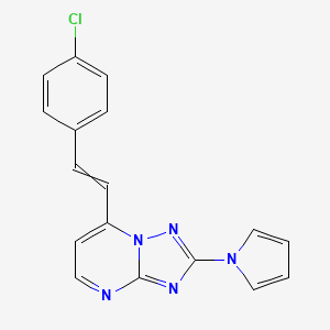 1-{7-[2-(4-Chlorophenyl)ethenyl]-[1,2,4]triazolo[1,5-a]pyrimidin-2-yl}pyrrole