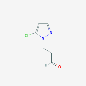 3-(5-chloro-1H-pyrazol-1-yl)propanal