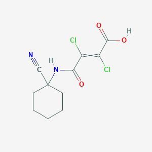 2,3-Dichloro-3-[(1-cyanocyclohexyl)carbamoyl]prop-2-enoic acid