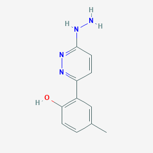 2-(6-Hydrazinopyridazin-3-yl)-4-methylphenol