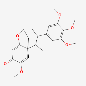 (2S,4S,5R,5aS)-2,3,4,5-Tetrahydro-7-methoxy-5-methyl-4-(3,4,5-trimethoxyphenyl)-8H-2,5a-methano-1-benzoxepin-8-one; Denudatone