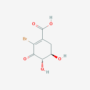molecular formula C7H7BrO5 B1244079 2-Bromo-3-dehydroshikimic acid 