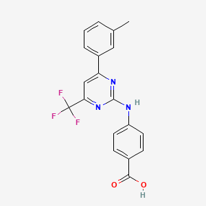 4-[6-(m-Tolyl)-4-(trifluoromethyl)pyrimidin-2-yl]aminobenzoic acid