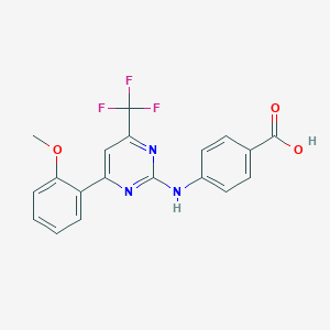 4-[6-(2-Methoxyphenyl)-4-(trifluoromethyl)pyrimidin-2-yl]aminobenzoic acid