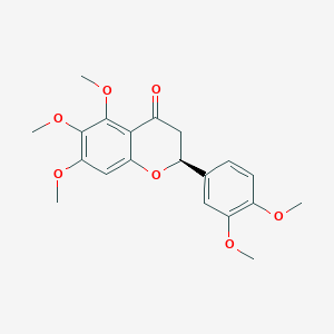 molecular formula C20H22O7 B1244093 (2S)-5,6,7,3',4'-Pentamethoxyflavanone 