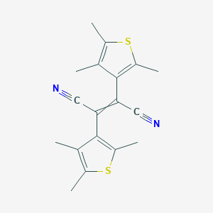 molecular formula C18H18N2S2 B12441046 (2E)-Bis(2,4,5-trimethylthiophen-3-YL)but-2-enedinitrile 