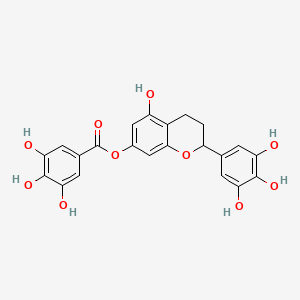 molecular formula C22H18O10 B1244118 7-O-Galloyltricetiflavan 