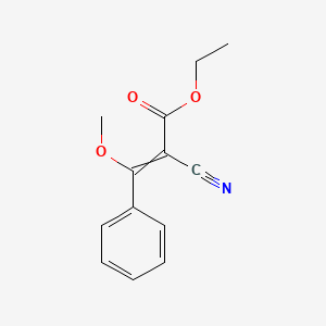 molecular formula C13H13NO3 B12441284 ethyl 2-cyano-3-methoxy-3-phenylprop-2-enoate 