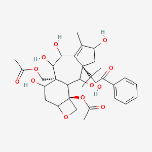 [(3S,10R,16S)-16-acetyloxy-10-(acetyloxymethyl)-5,8,9,11-tetrahydroxy-3-(2-hydroxypropan-2-yl)-6-methyl-14-oxatetracyclo[8.6.0.03,7.013,16]hexadec-6-en-2-yl] benzoate