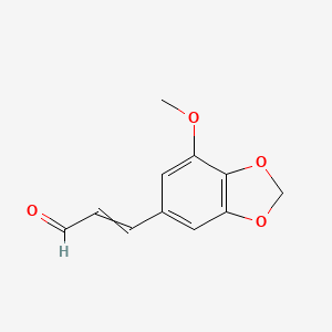 (2E)-3-(7-methoxy-2H-1,3-benzodioxol-5-yl)prop-2-enal