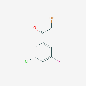 molecular formula C8H5BrClFO B12441326 2-Bromo-1-(3-chloro-5-fluorophenyl)ethanone 